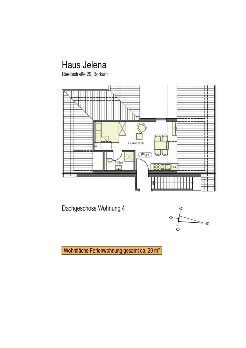 Haus Jelena Appartement 4 Borkum Bagian luar foto
